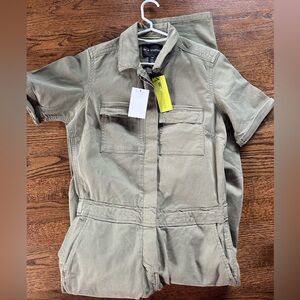 BP Olive Green Short Sleeve Jumpsuit